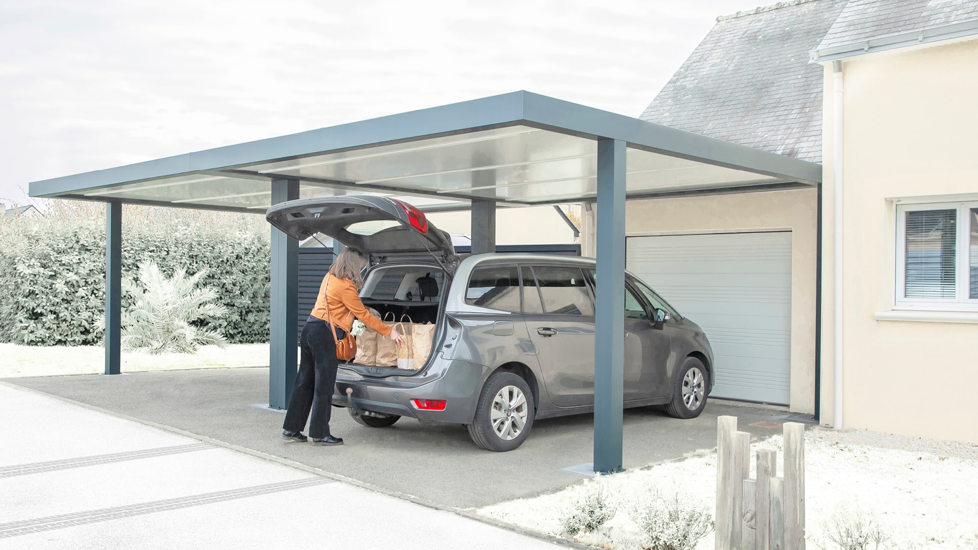 Carport Abri De Voiture En Aluminum Sur Mesure Gustave Rideau