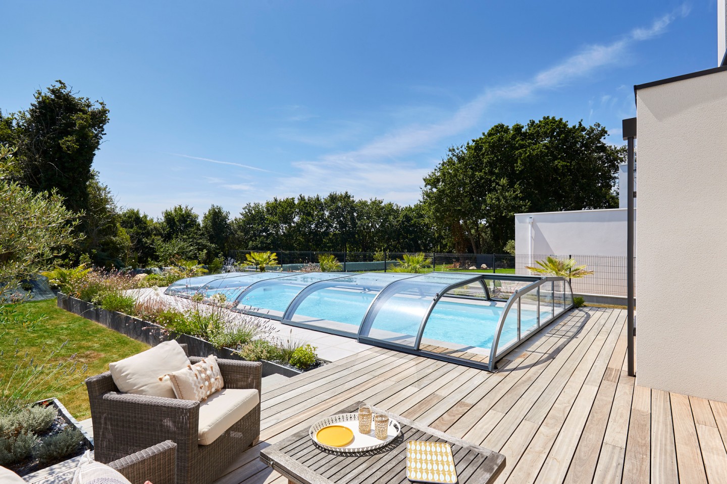 ✓ Abri piscine discount de 6x3 (Bourgogne) - L Maison Bleue