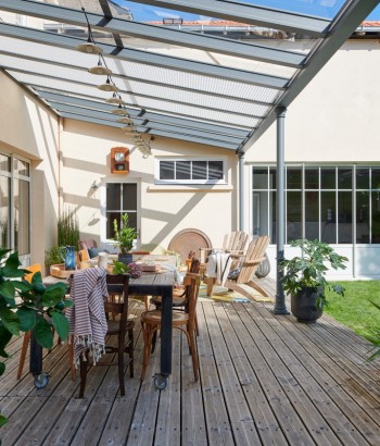 Pergola Luminov avec toiture en verre  