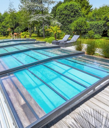 Abri de piscine Triptik Semi-Plat 