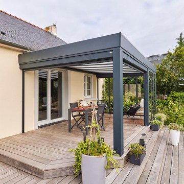 Pergola Luminov avec toiture en verre