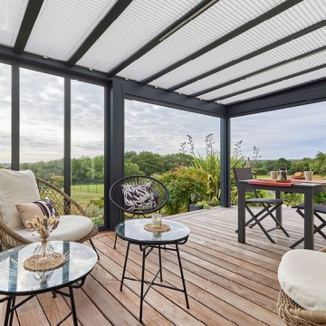 Pergola Luminov avec toiture en verre